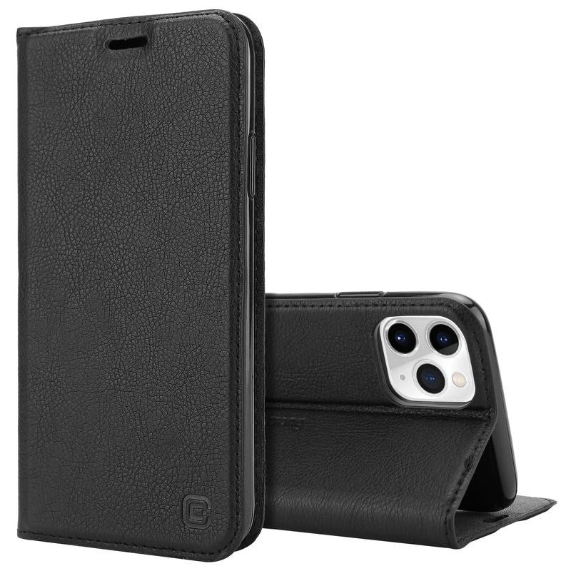 Crong Folio Case - PU Leather Case for iPhone 11 Pro Max (Black)