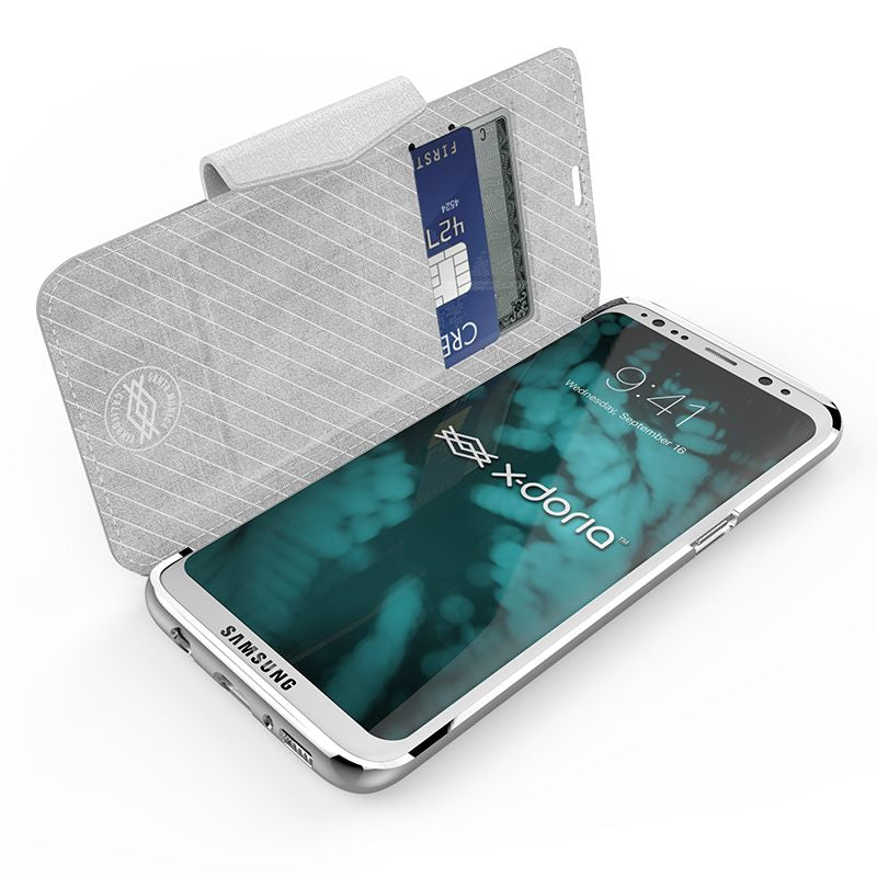 X-Doria Engage Folio - Portemonneehoesje voor Samsung Galaxy S8+ (wit)