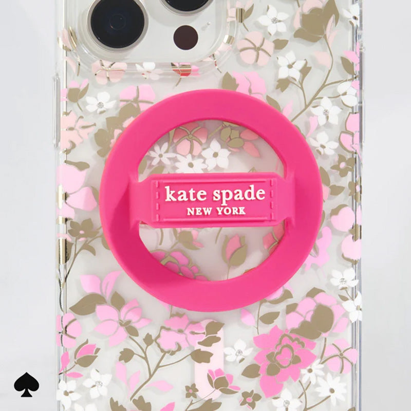 Kate Spade New York Magnetic Loop Grip - MagSafe vingerhouder (Pom Pom Roze)