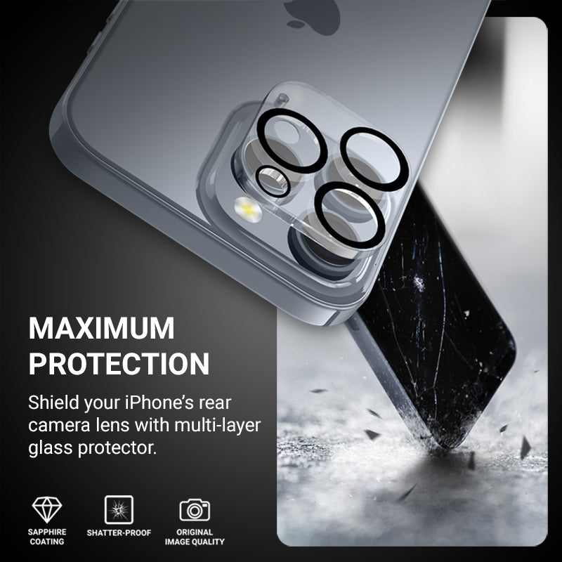 Crong Lens Shield - Glas voor camera en lens iPhone 16 Pro / iPhone 16 Pro Max