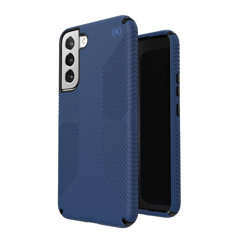 Speck Presidio2 Grip - Case for Samsung Galaxy S22+ with MICROBAN  (Coastal Blue/Black)