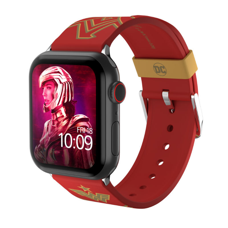 DC Comics - Armband für Apple Watch 38/40/41/42/44/45/49 mm (Wonder Woman 1984: Crimson Armor)