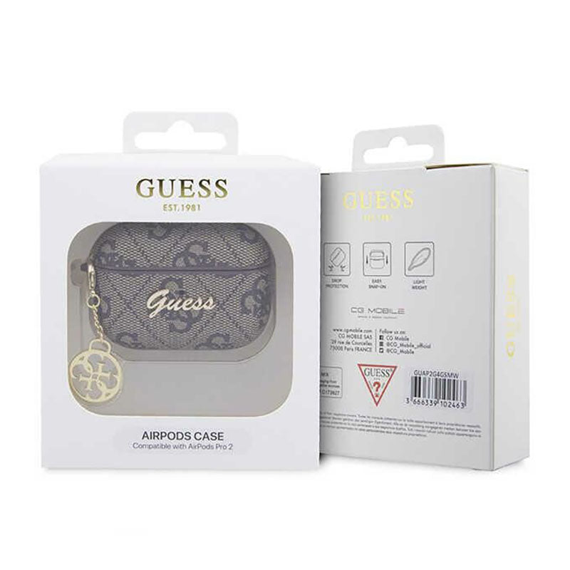 Guess 4G Charm Collection - Case voor Apple AirPods Pro 2 (bruin)