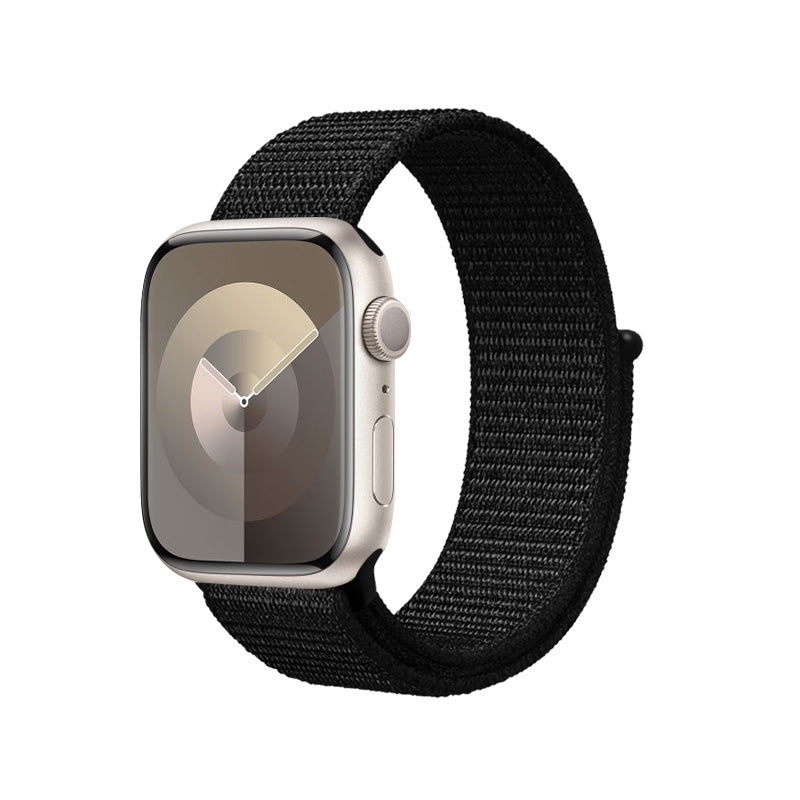 Crong Reflex sportband voor Apple Watch 38/40/41 mm (zwart)