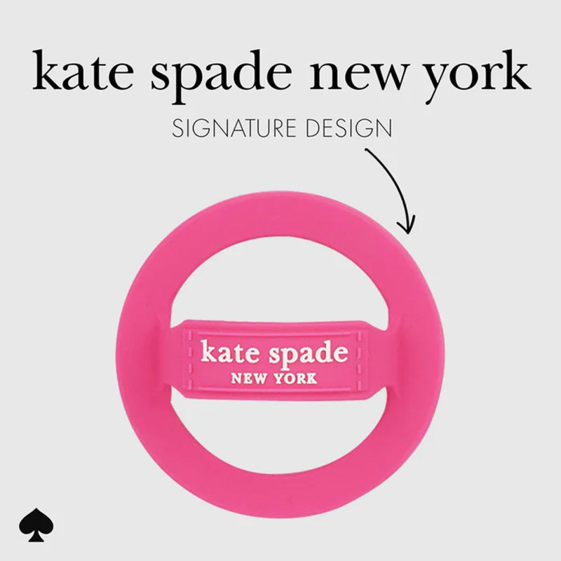 Kate Spade New York Magnetic Loop Grip - MagSafe vingerhouder (Pom Pom Roze)