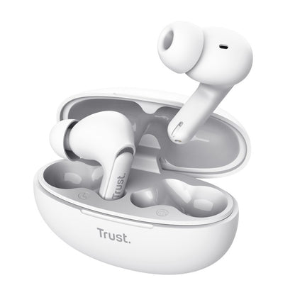Trust Yavi – Kabellose In-Ear-Bluetooth-TWS-Ohrhörer mit Ladeetui und ENC (Weiß)