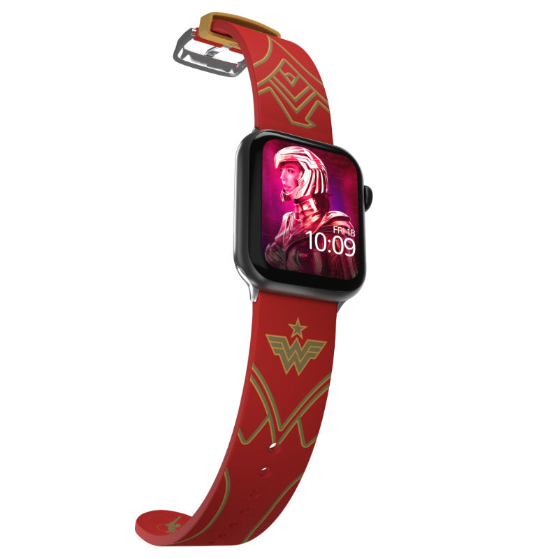 DC Comics - Armband für Apple Watch 38/40/41/42/44/45/49 mm (Wonder Woman 1984: Crimson Armor)