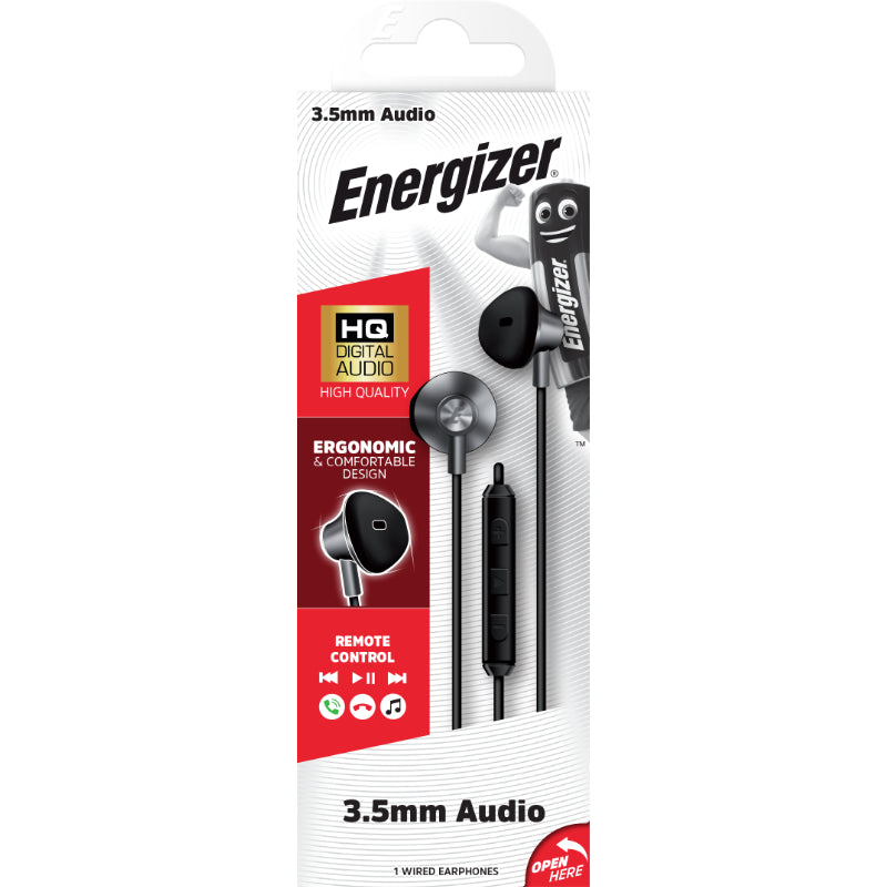 Energizer Classic UBA15 – Kabelgebundene 3,5-mm-Klinkenkopfhörer (Schwarz)