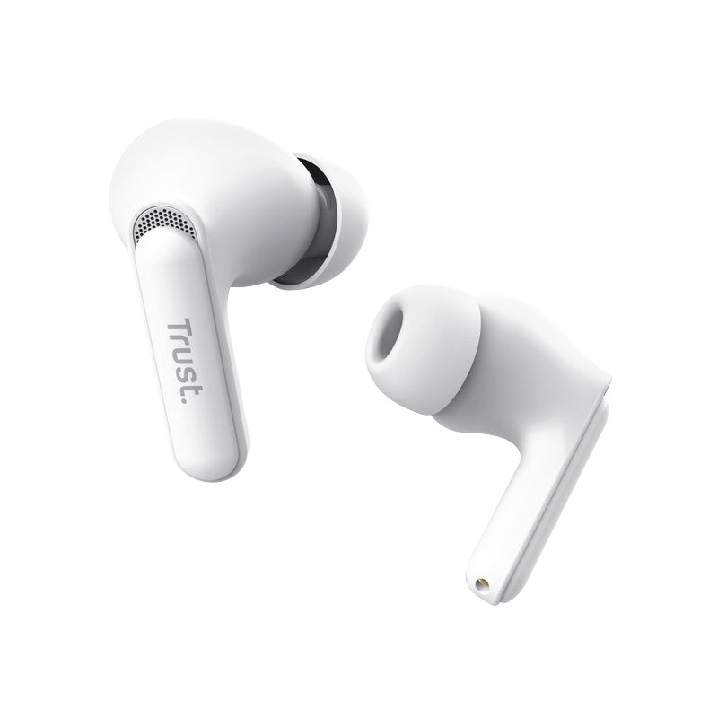 Trust Yavi - Wireless In-Ear Bluetooth TWS Earbuds with Charging Case & ENC (White)