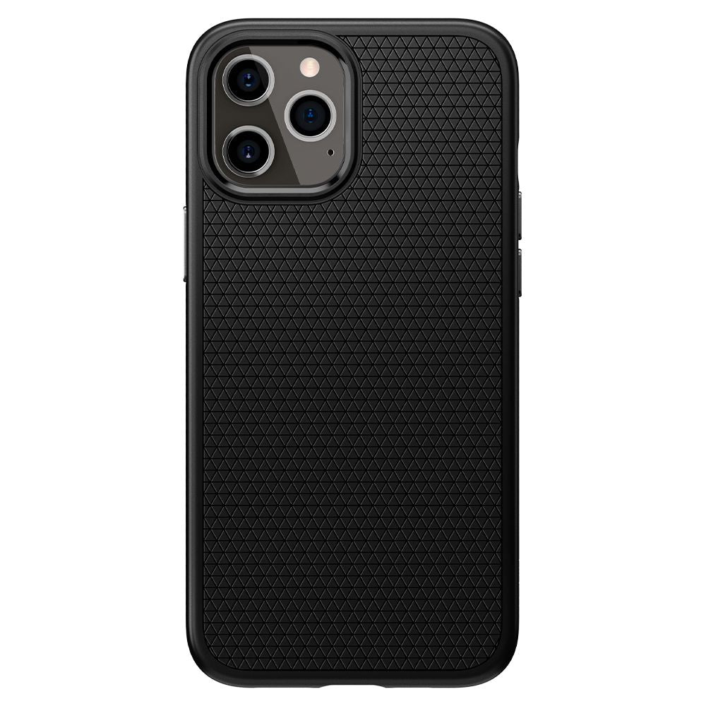 Spigen Liquid Air - hoesje voor iPhone 12 Pro / iPhone 12 (zwart)