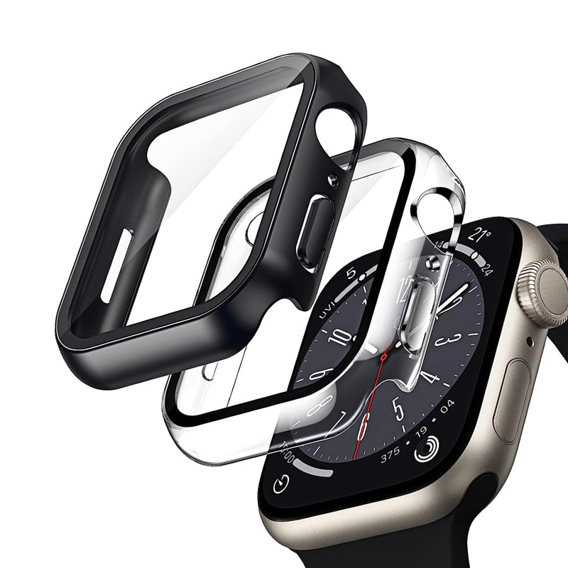 Crong hybride horlogekast - kast met glas voor Apple Watch 44 mm (helder)