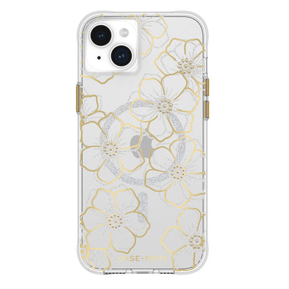 Case-Mate Floral Gems MagSafe - iPhone 15 Plus Hülle (Gold)