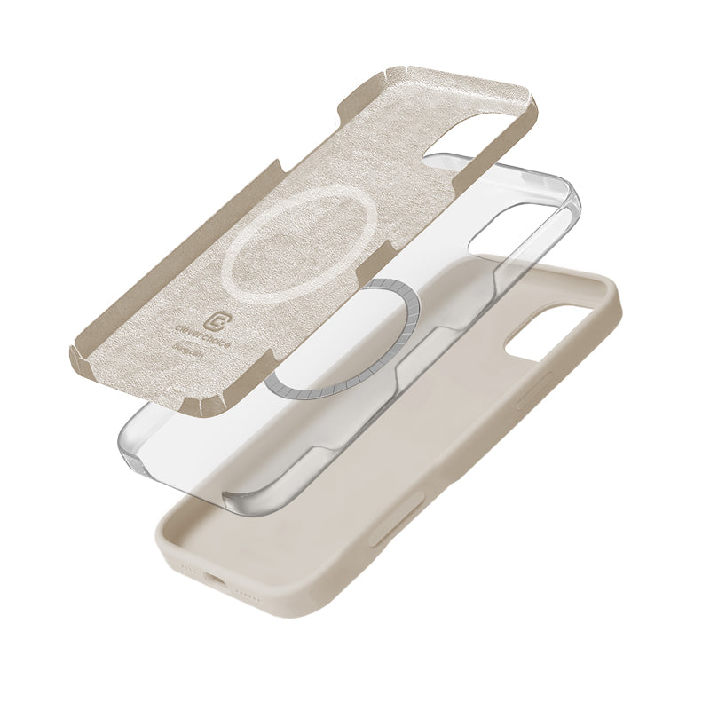 Crong Color Cover Magnetisch - Hoesje voor iPhone 16 Pro MagSafe (steen beige)