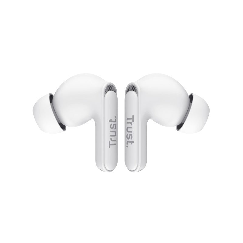 Trust Yavi - Wireless In-Ear Bluetooth TWS Earbuds with Charging Case & ENC (White)