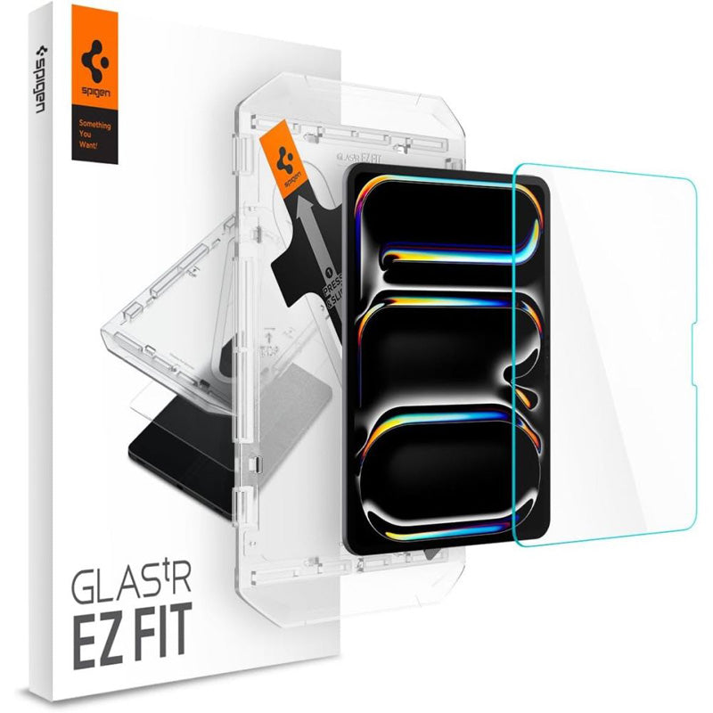 Spigen GLAS.TR EZ FIT - Gehard glas voor iPad Pro 11" (M4, 2024) (Transparant)