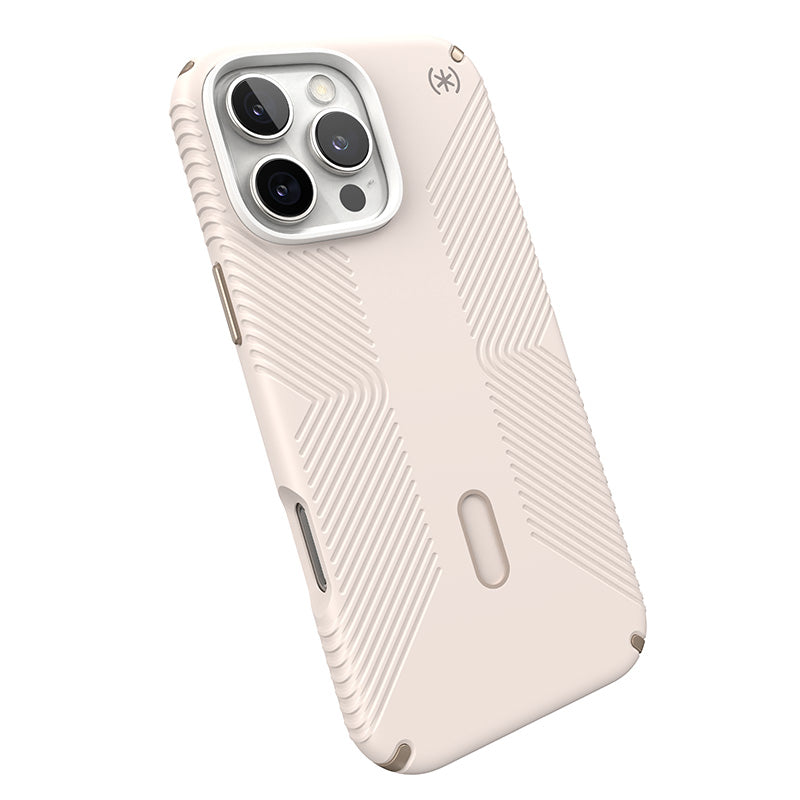 Speck Presidio2 Grip ClickLock &amp; MagSafe - Hoesje voor iPhone 16 Pro Max (Bleached Bone / Heirloom Gold / Hazel Brown)