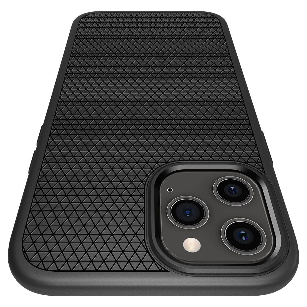 Spigen Liquid Air - hoesje voor iPhone 12 Pro / iPhone 12 (zwart)