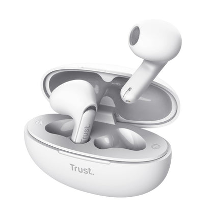 Trust Yavi – Kabellose Ohrhörer Bluetooth TWS mit Ladeetui und ENC (Weiß)