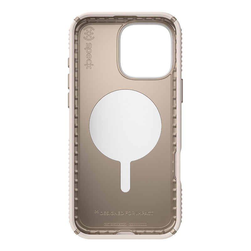 Speck Presidio2 Grip ClickLock &amp; MagSafe - Hoesje voor iPhone 16 Pro Max (Bleached Bone / Heirloom Gold / Hazel Brown)