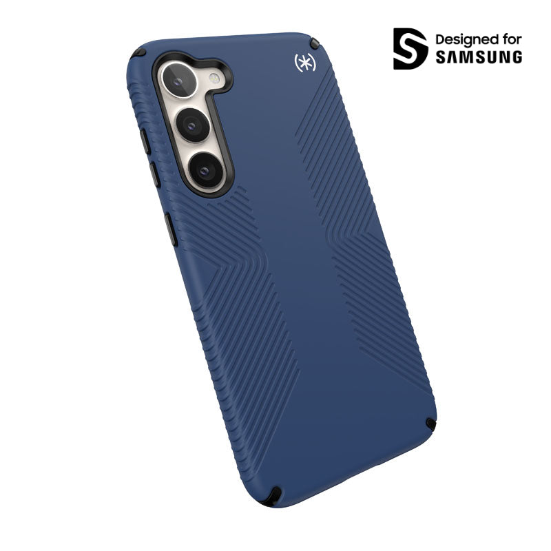 Speck Presidio2 Grip - Anti-slip case for Samsung Galaxy S23+ (Coastal Blue/Black)