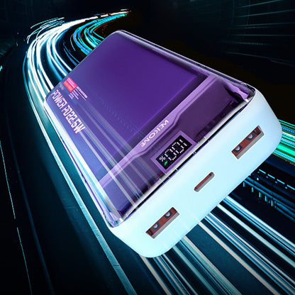 WEKOME WP-353 Vanguard-Serie – Powerbank 10000 mAh PD 20 W + QC 22,5 W (Lila / Transparent)