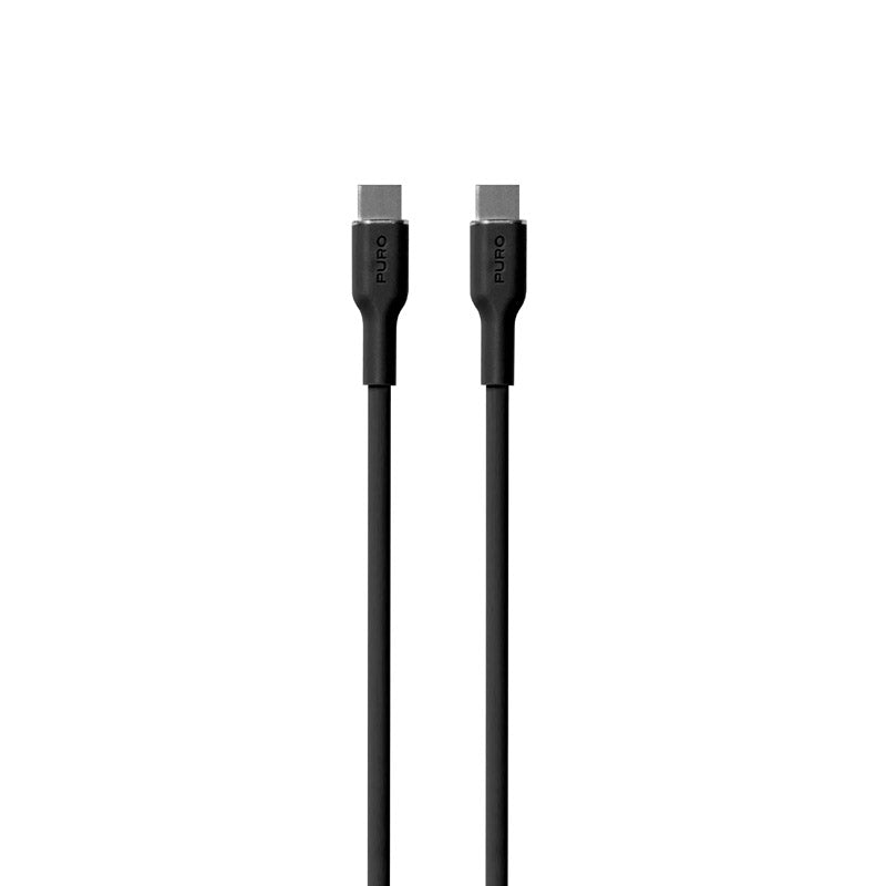 PURO ICON Soft Cable - Kabel USB-C auf USB-C 1,5 m (Schwarz)