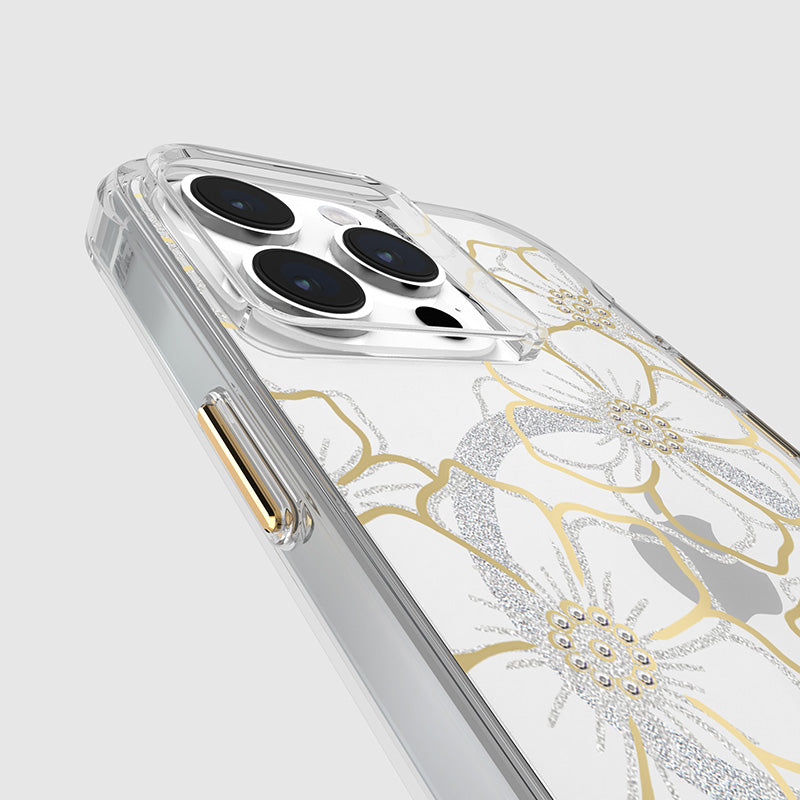 Case-Mate Floral Gems MagSafe - iPhone 15 Pro Max hoesje (goud)