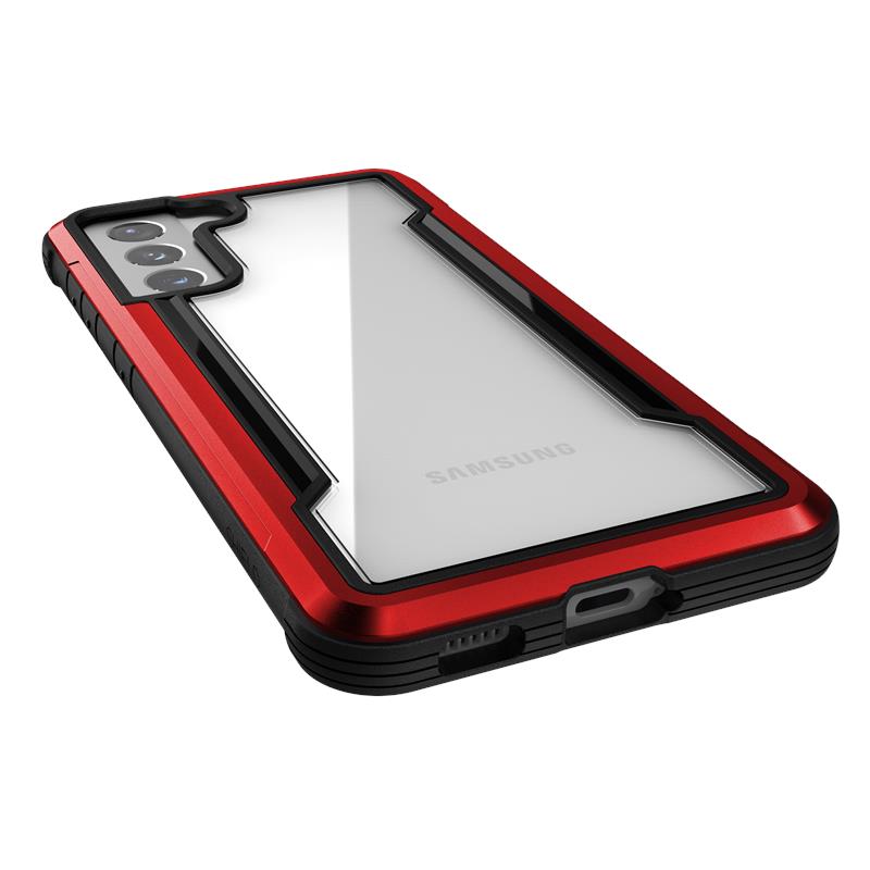 X-Doria Raptic Shield - Aluminium behuizing voor Samsung Galaxy S21 (antimicrobiële bescherming) (rood)