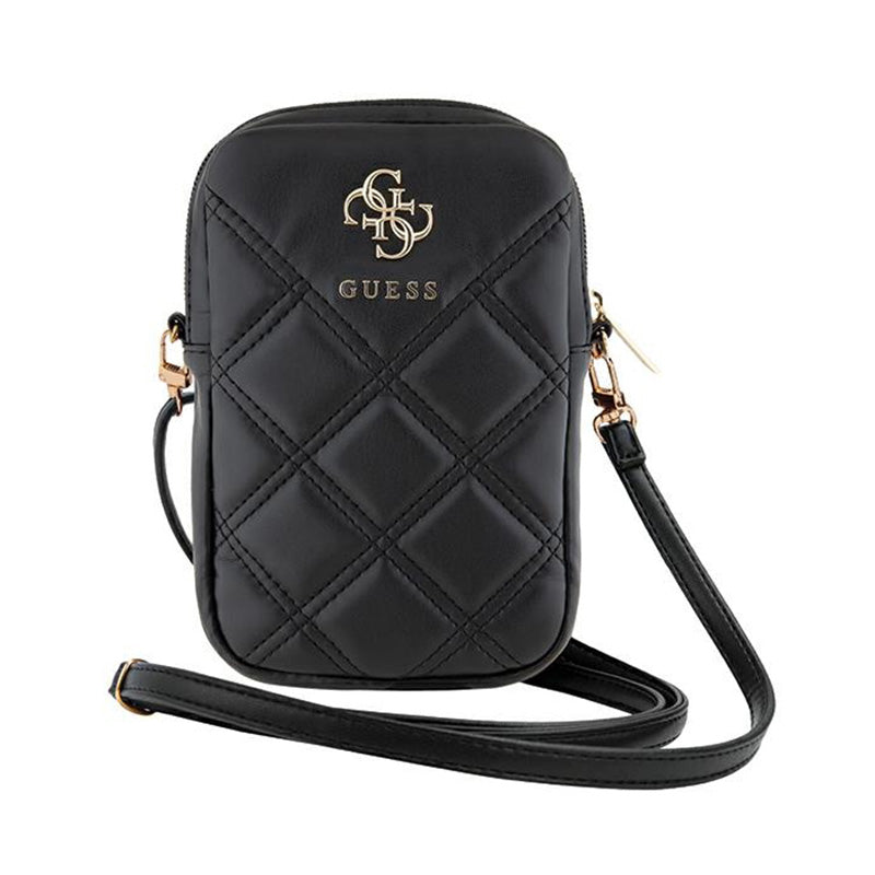 Guess Zip Quilted 4G - Telefoontasje (zwart)