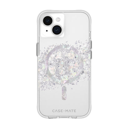 Case-Mate Karat MagSafe - Hülle für iPhone 15 / iPhone 14 / iPhone 13 verziert mit Perlmutt (A Touch of Pearl)