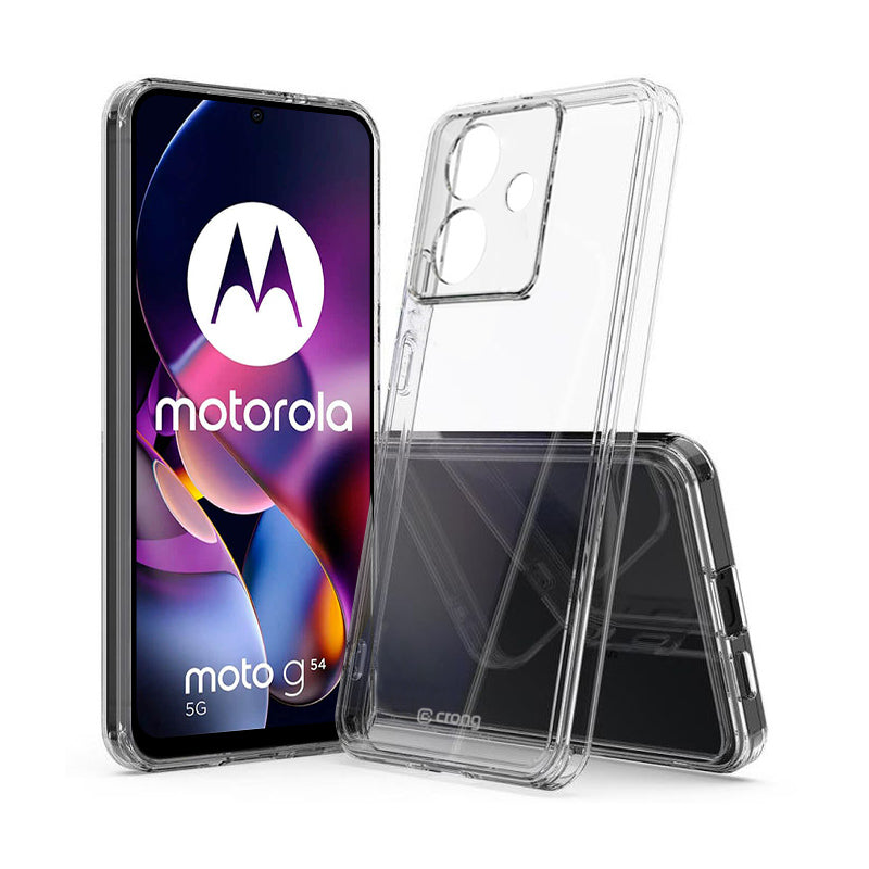 Crong Crystal Shield Cover - Hoesje voor Motorola Moto G54 (Transparant)