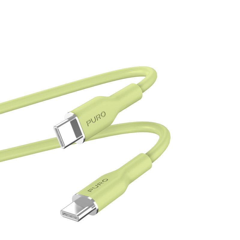 PURO ICON Soft Cable - Kabel USB-C auf USB-C 1,5 m (Matcha Green)