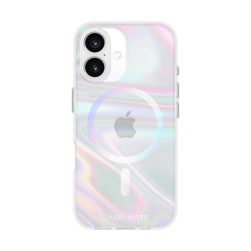 Case-Mate Soap Bubble MagSafe - Hoesje voor iPhone 16 (Iriserend)