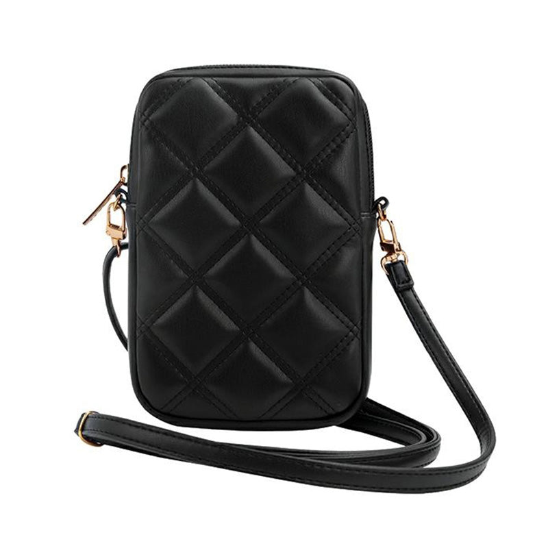 Guess Zip Quilted 4G - Telefoontasje (zwart)