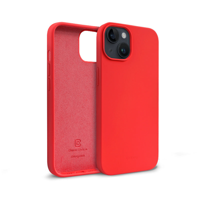 Crong Color Cover Liquid Silicone Case for iPhone 14 Max (Red)