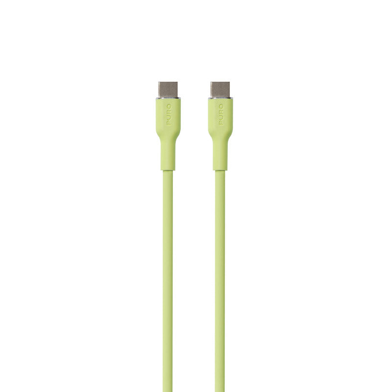 PURO ICON Soft Cable - Kabel USB-C auf USB-C 1,5 m (Matcha Green)