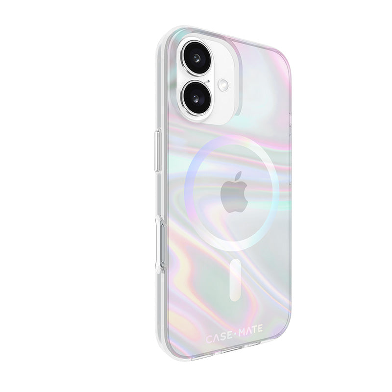 Case-Mate Soap Bubble MagSafe - Hoesje voor iPhone 16 (Iriserend)