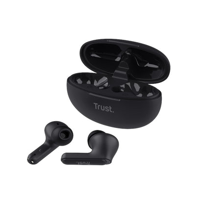 Trust Yavi – Kabellose In-Ear-Bluetooth-TWS-Ohrhörer mit Ladeetui und ENC (Schwarz)