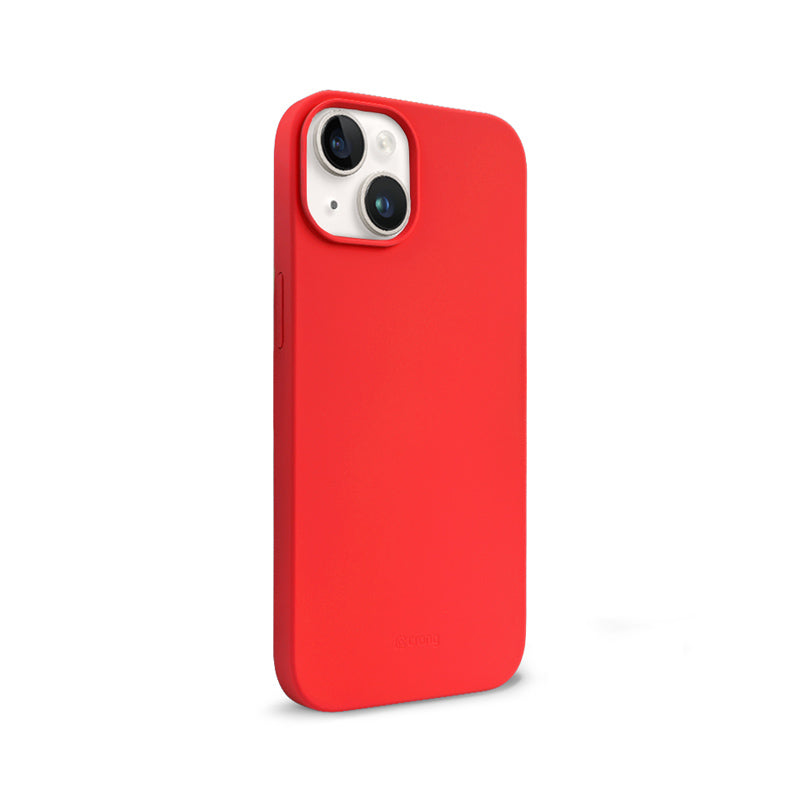 Crong Color Cover Liquid Silicone Case for iPhone 14 Max (Red)