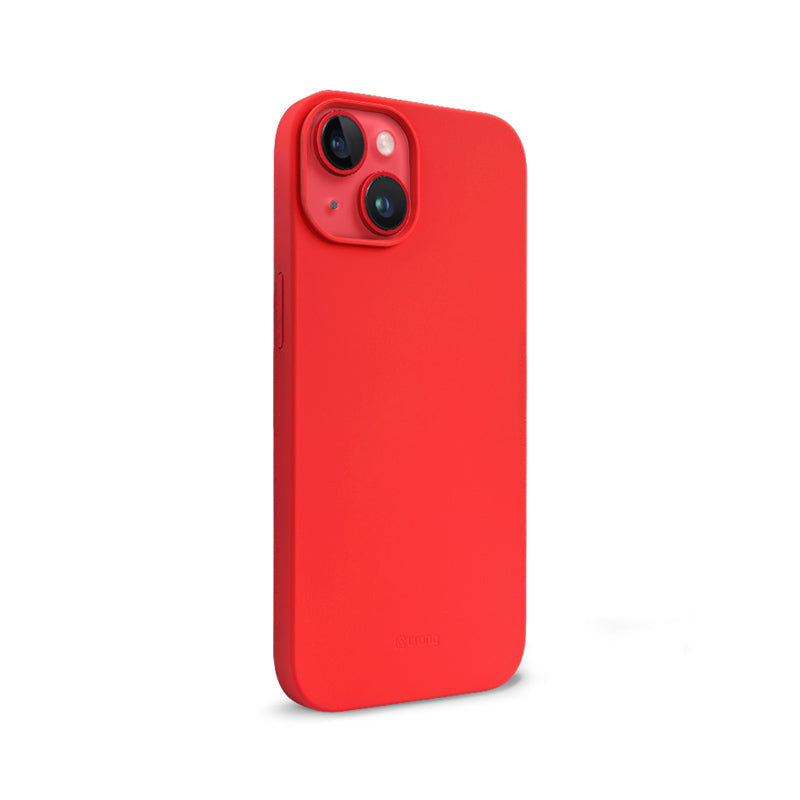 Crong Color Cover Liquid Silicone Case for iPhone 14 Max (Red)