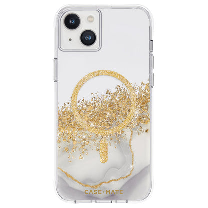Case-Mate Karat MagSafe - Goldverzierte Hülle für iPhone 14 Plus (Marmor)