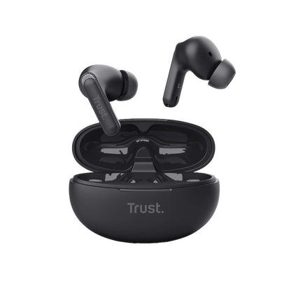 Trust Yavi – Kabellose In-Ear-Bluetooth-TWS-Ohrhörer mit Ladeetui und ENC (Schwarz)