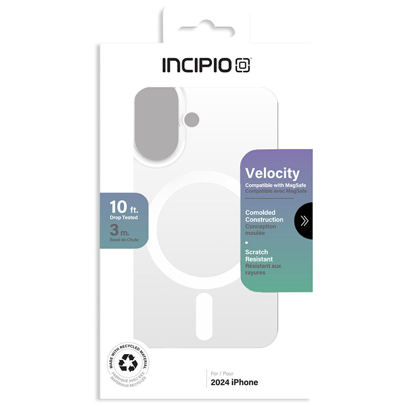 Incipio Velocity MagSafe - Hoesje iPhone 16 (Transparant)