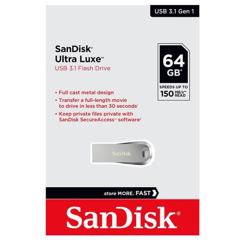 SanDisk Ultra Luxe - USB 3.1 flashdrive 64 GB 150 MB/s