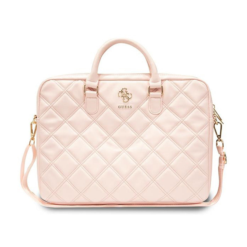 Guess Quilted 4G Computertas - Laptoptas 15" / 16" (roze)