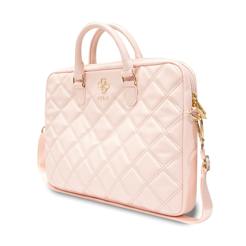 Guess Quilted 4G Computertas - Laptoptas 15" / 16" (roze)