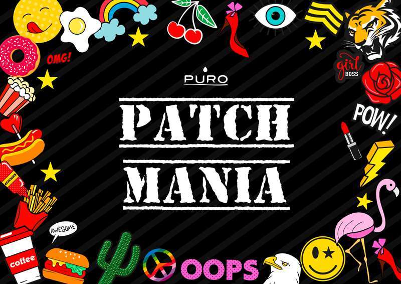 PURO Patch Mania - Case voor Samsung Galaxy A3 (2017) met 5 stickers (geel)