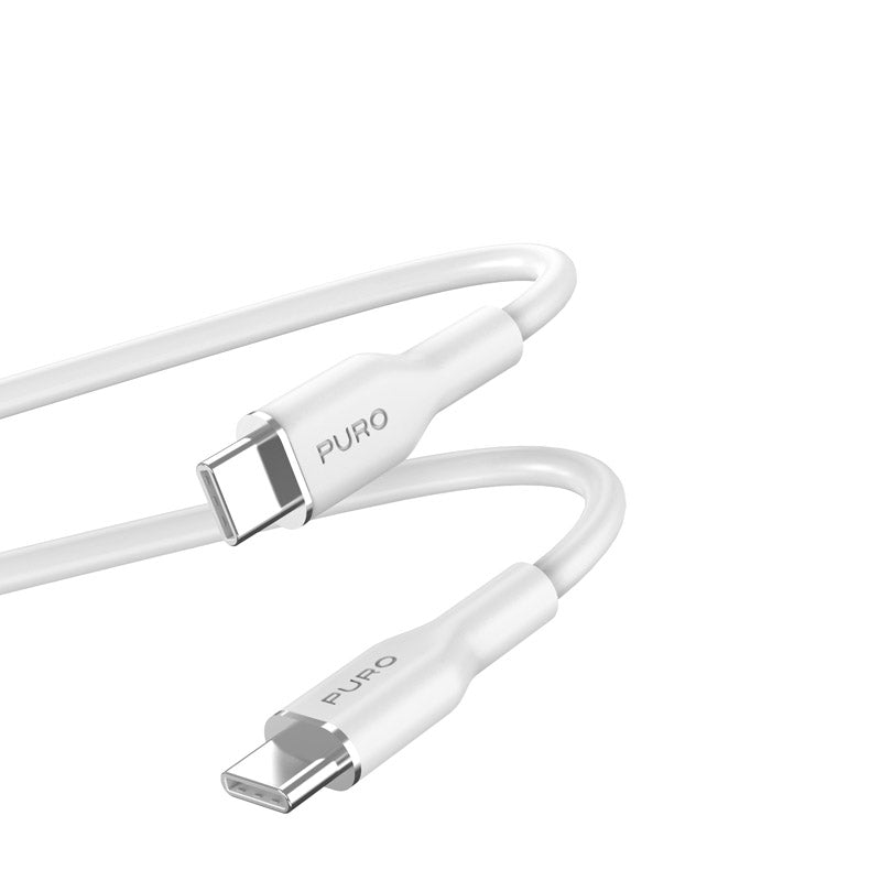 PURO ICON Soft Cable - Kabel USB-C auf USB-C 1,5 m (Weiß)