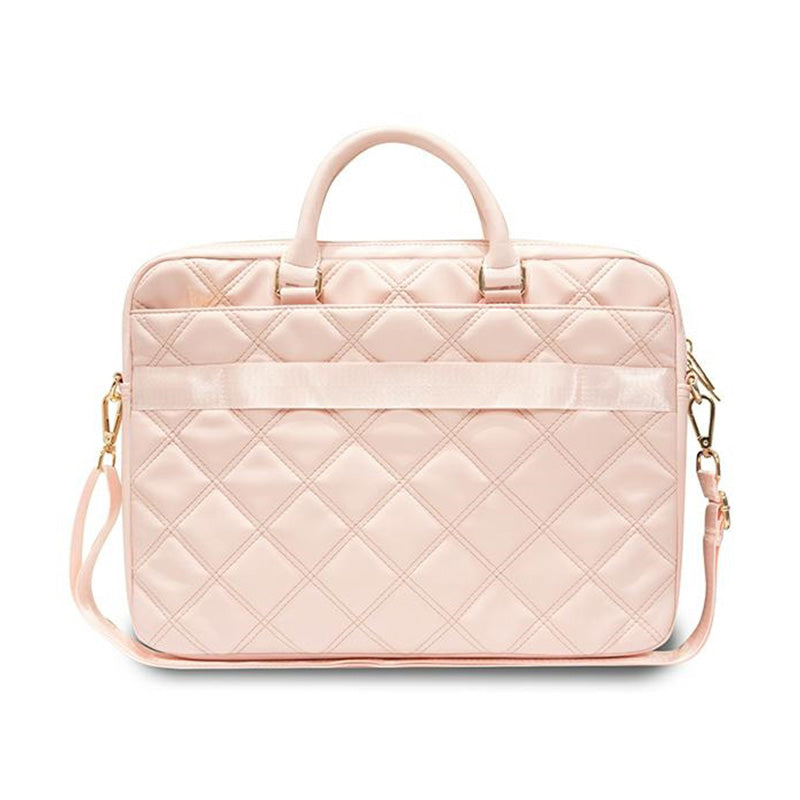 Guess Quilted 4G Computertas - Laptoptas 15" / 16" (roze)