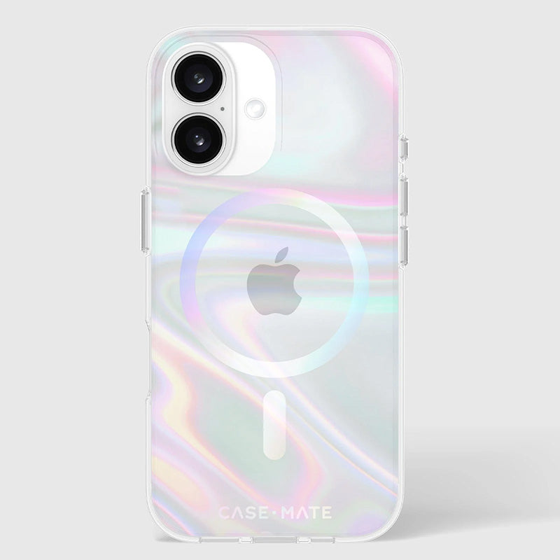 Case-Mate Soap Bubble MagSafe - Hoesje voor iPhone 16 (Iriserend)